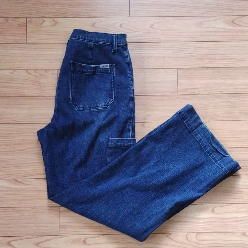 Joe's Jeans Wide Leg Dalia Cargo Dark Wash Denim Jeans Size 31